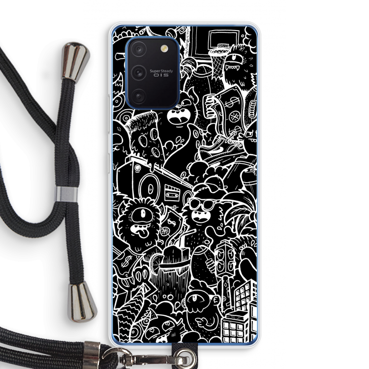 Vexx Black City : Samsung Galaxy Note 10 Lite Transparant Hoesje met koord