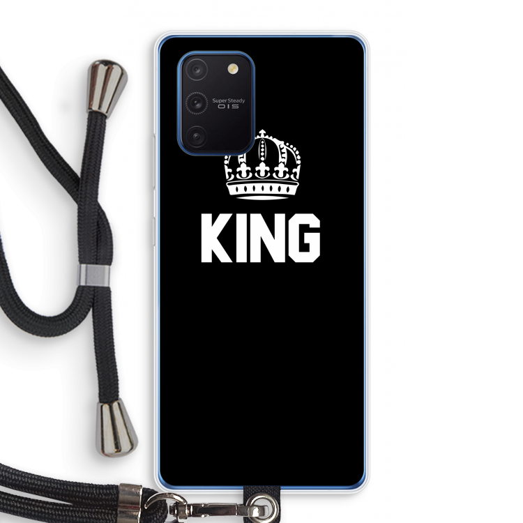 King zwart: Samsung Galaxy Note 10 Lite Transparant Hoesje met koord