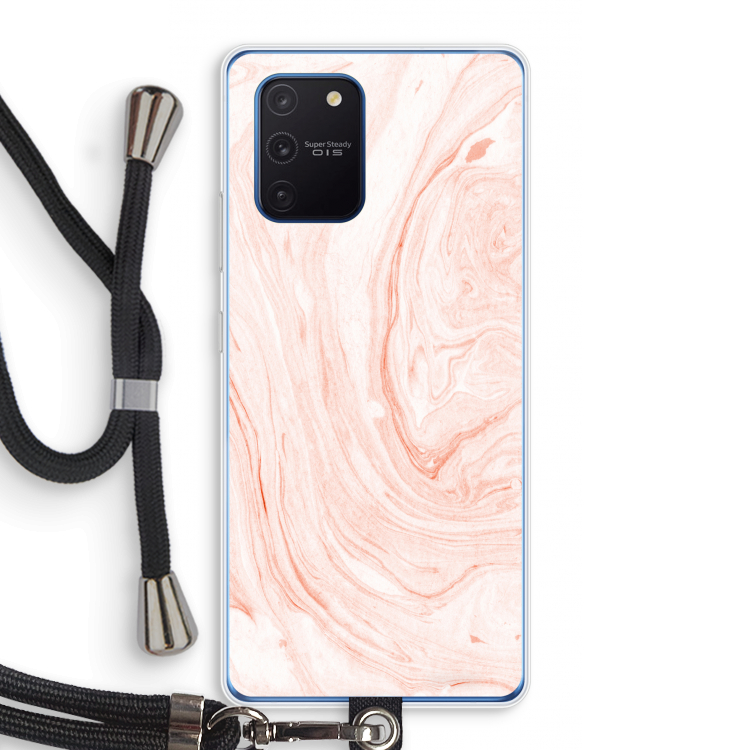 Peach bath: Samsung Galaxy Note 10 Lite Transparant Hoesje met koord