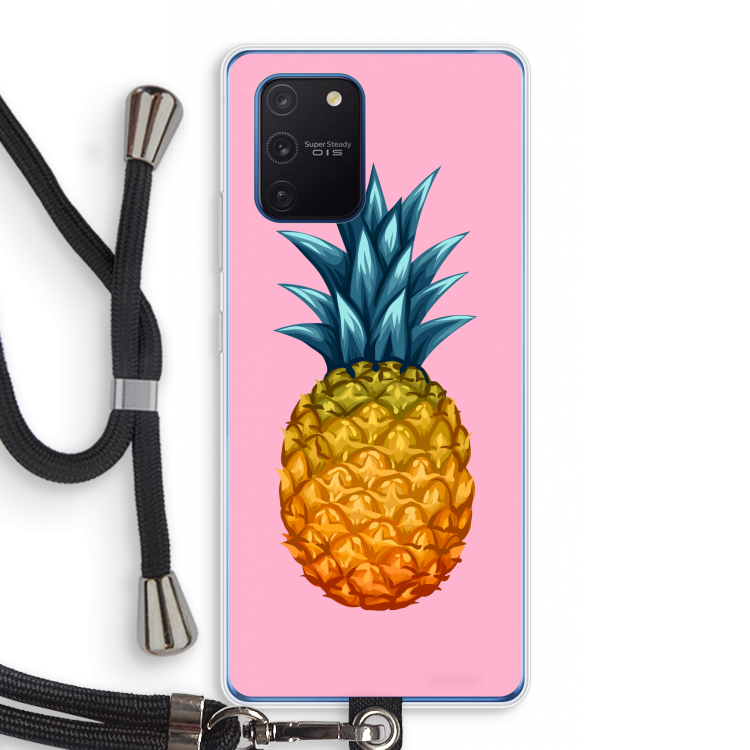 Grote ananas: Samsung Galaxy Note 10 Lite Transparant Hoesje met koord
