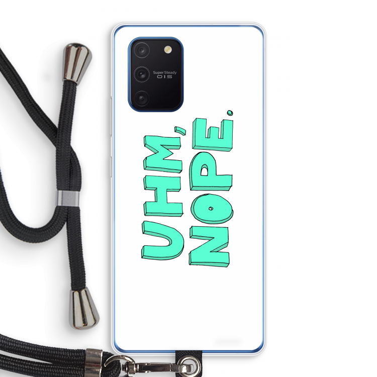 UHM, NOPE.: Samsung Galaxy Note 10 Lite Transparant Hoesje met koord