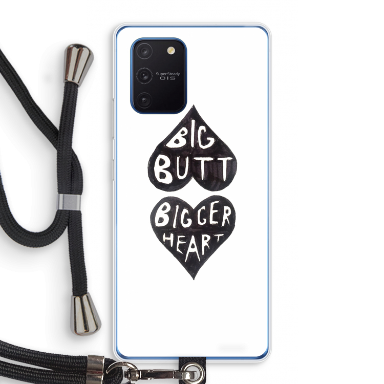 Big butt bigger heart: Samsung Galaxy Note 10 Lite Transparant Hoesje met koord