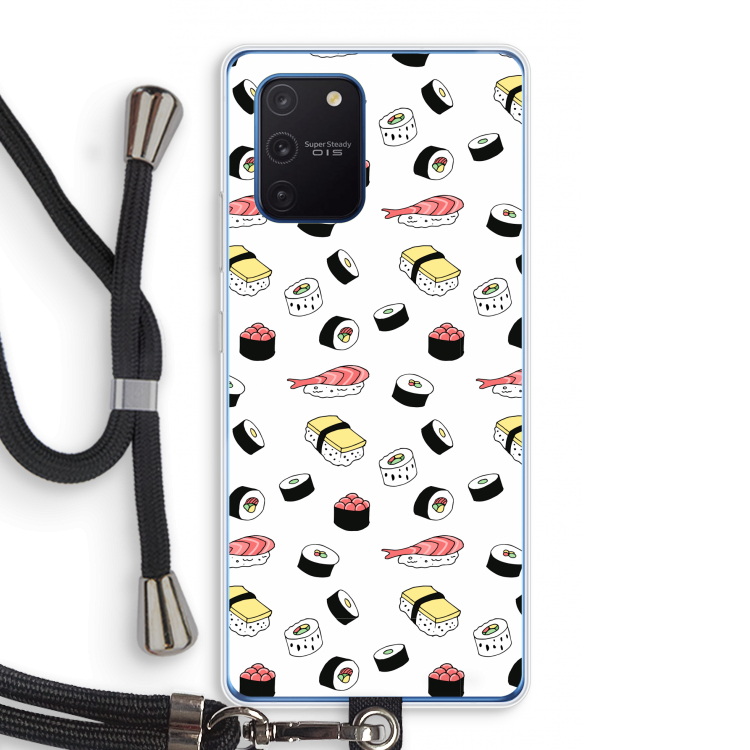Sushi time: Samsung Galaxy Note 10 Lite Transparant Hoesje met koord