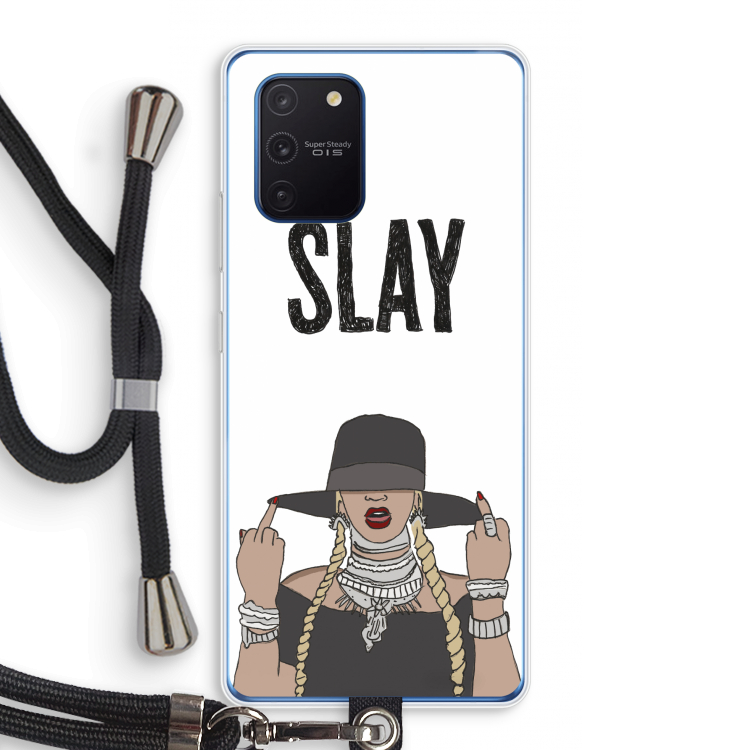 Slay All Day: Samsung Galaxy Note 10 Lite Transparant Hoesje met koord