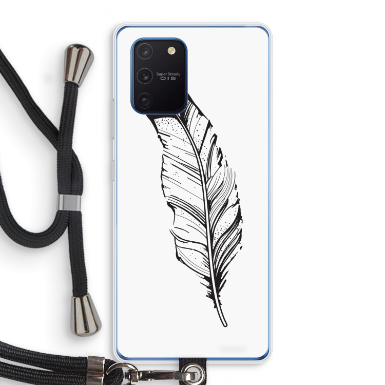 Pluim: Samsung Galaxy Note 10 Lite Transparant Hoesje met koord