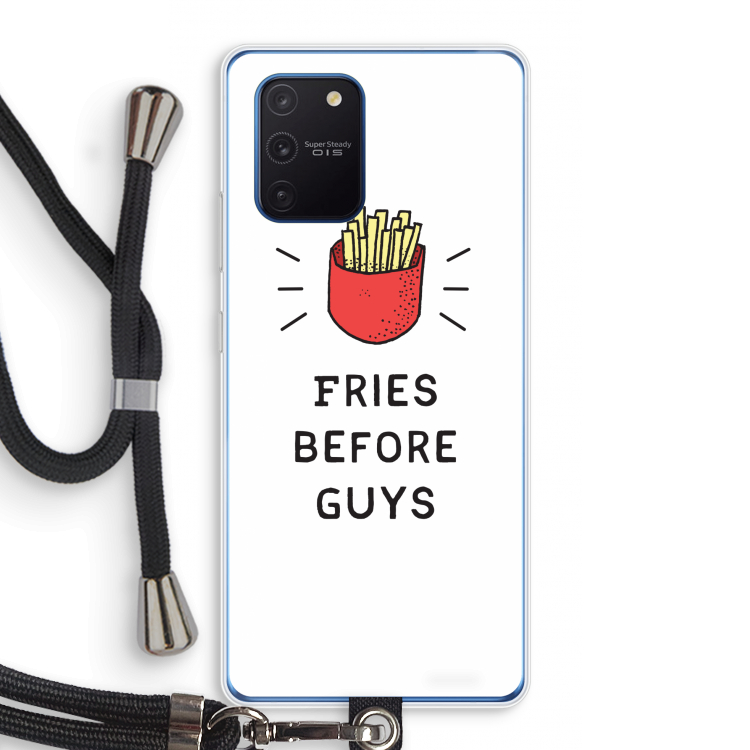 Fries before guys: Samsung Galaxy Note 10 Lite Transparant Hoesje met koord
