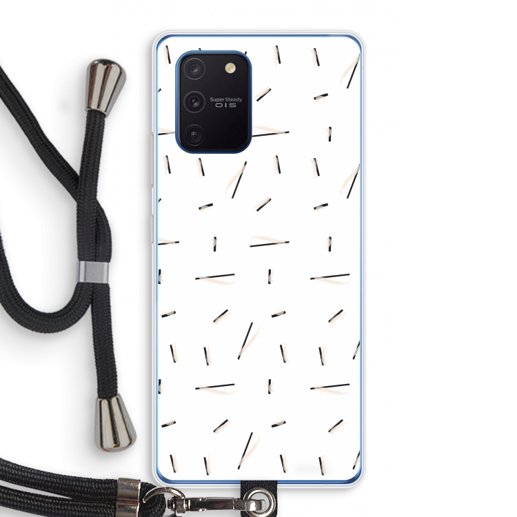 Hipster stripes: Samsung Galaxy Note 10 Lite Transparant Hoesje met koord