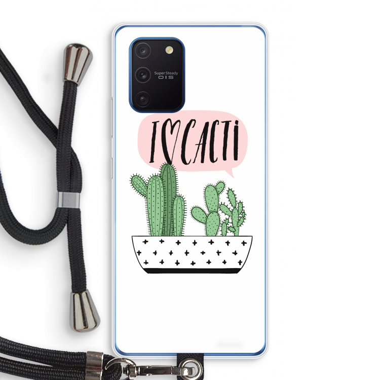I love cacti: Samsung Galaxy Note 10 Lite Transparant Hoesje met koord