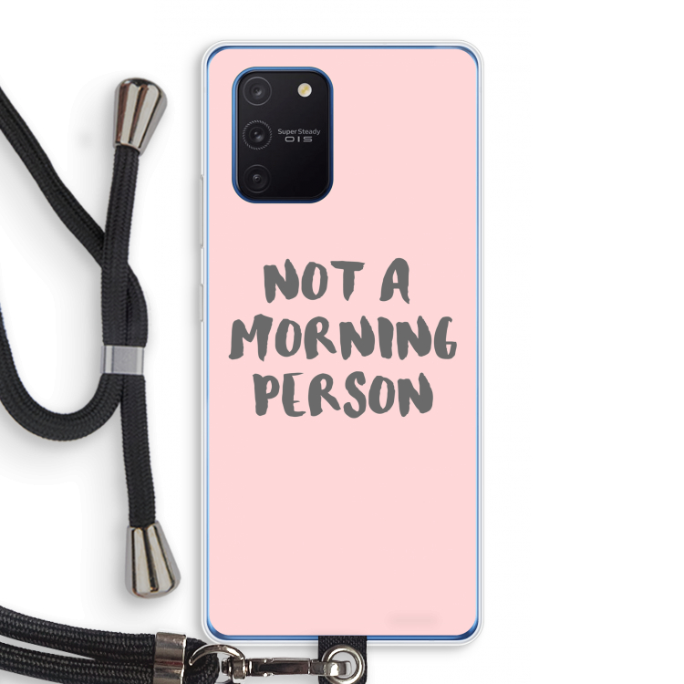 Morning person: Samsung Galaxy Note 10 Lite Transparant Hoesje met koord