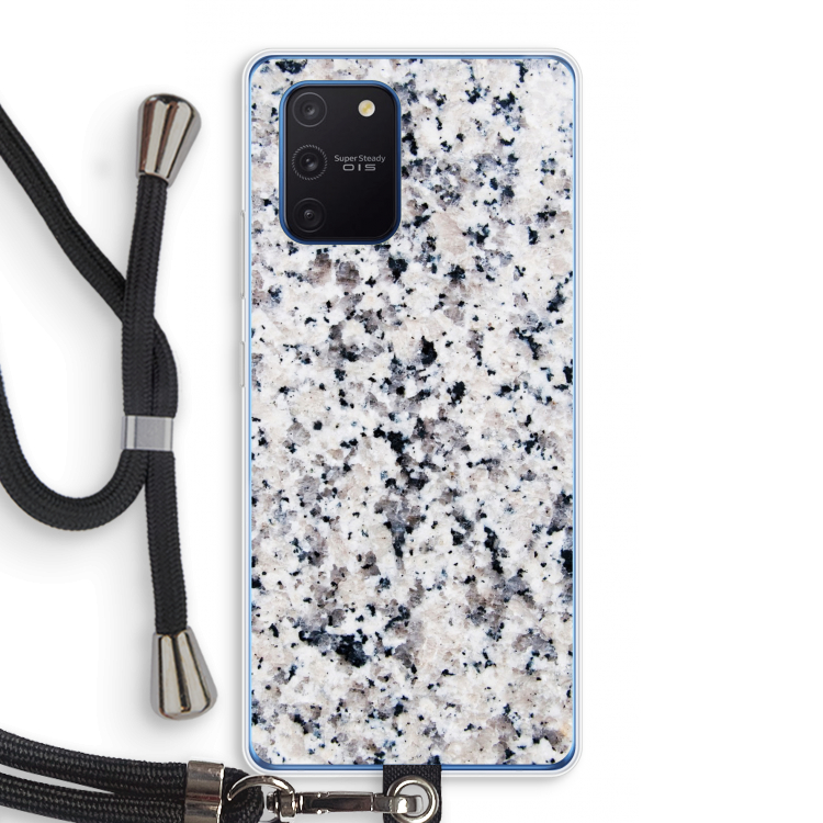 Gespikkelde marmer: Samsung Galaxy Note 10 Lite Transparant Hoesje met koord