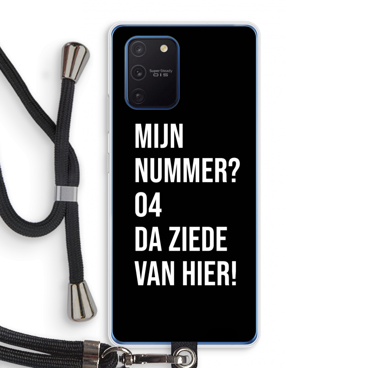 Da ziede van hier - Zwart: Samsung Galaxy Note 10 Lite Transparant Hoesje met koord