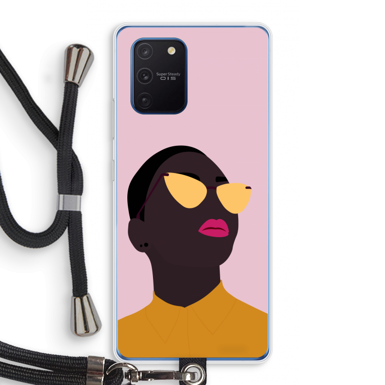 Yellow glasses: Samsung Galaxy Note 10 Lite Transparant Hoesje met koord