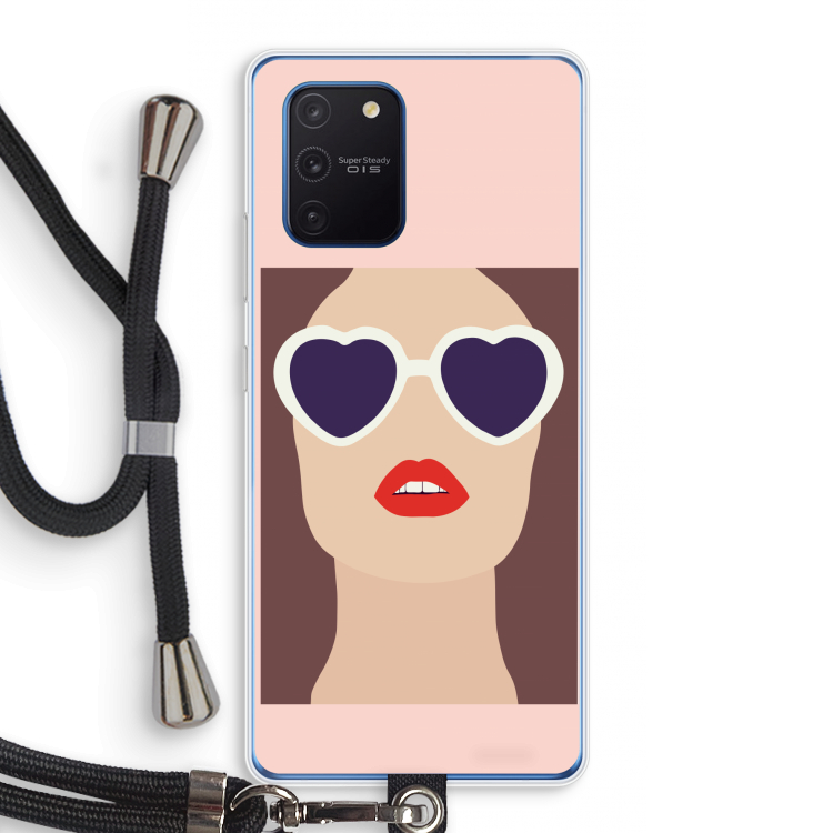 Red lips: Samsung Galaxy Note 10 Lite Transparant Hoesje met koord