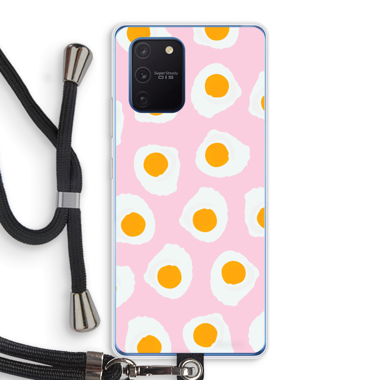 Dancing eggs: Samsung Galaxy Note 10 Lite Transparant Hoesje met koord