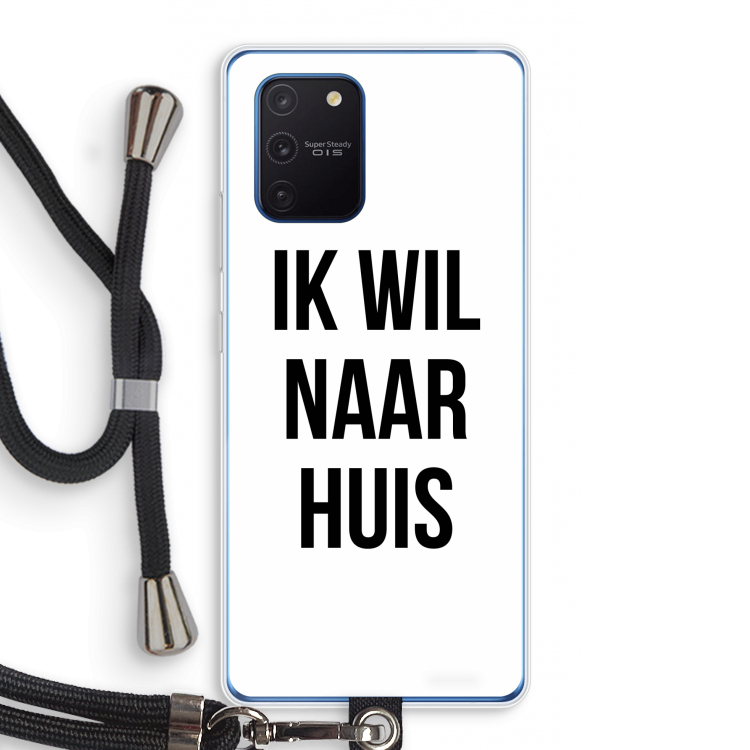 Ik wil naar huis: Samsung Galaxy Note 10 Lite Transparant Hoesje met koord