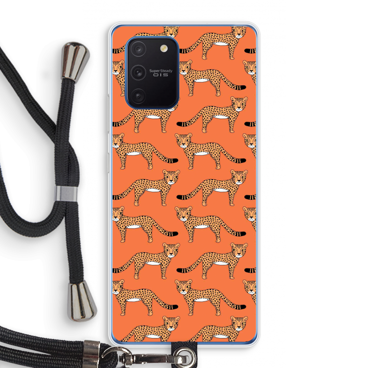 Cheetah: Samsung Galaxy Note 10 Lite Transparant Hoesje met koord