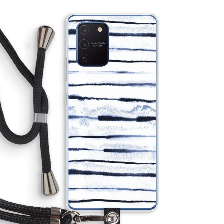 Ink Stripes: Samsung Galaxy Note 10 Lite Transparant Hoesje met koord