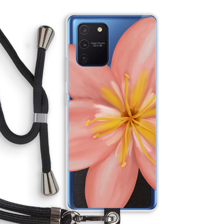 Pink Ellila Flower: Samsung Galaxy Note 10 Lite Transparant Hoesje met koord