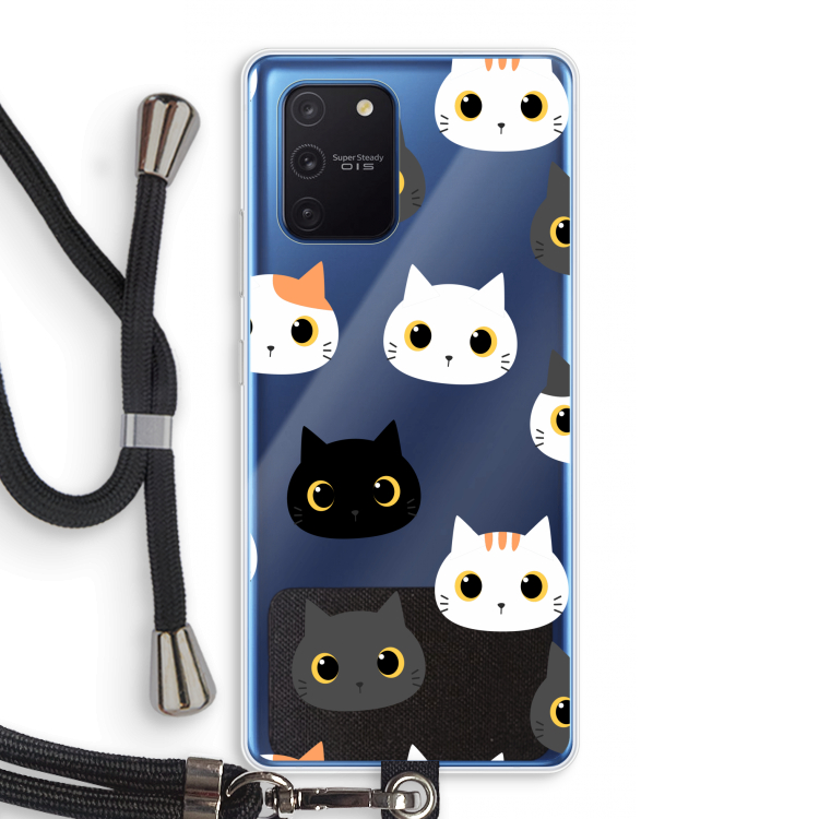 Katten: Samsung Galaxy Note 10 Lite Transparant Hoesje met koord