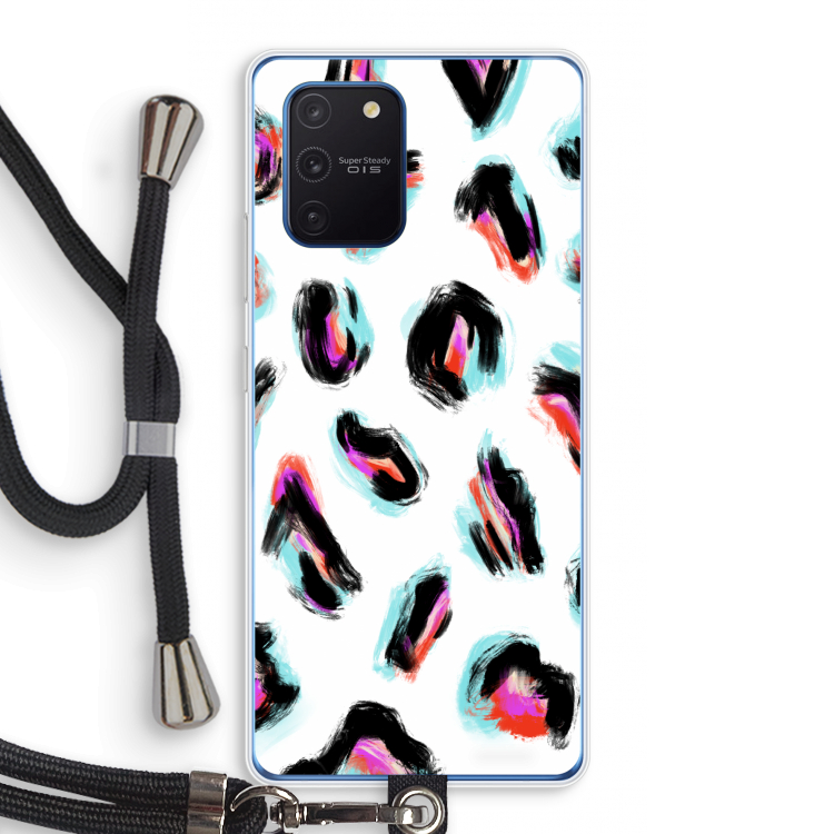 Cheetah color: Samsung Galaxy Note 10 Lite Transparant Hoesje met koord