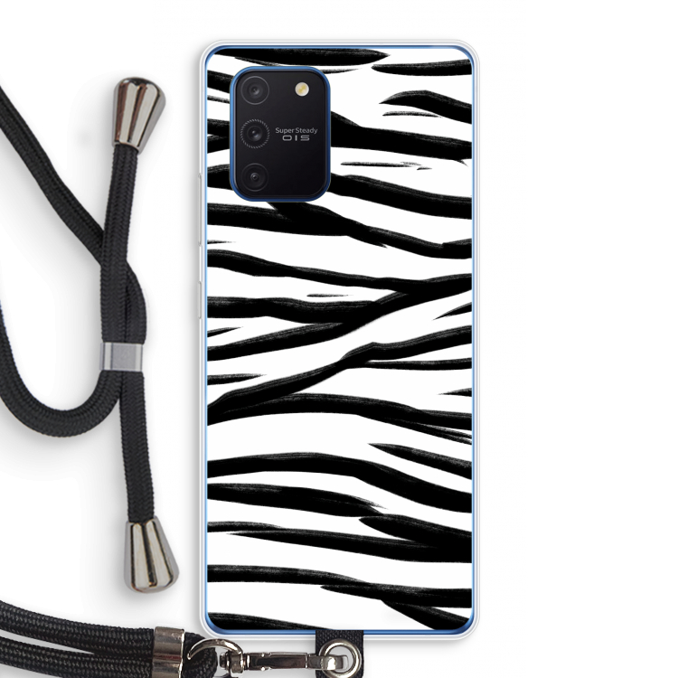 Zebra pattern: Samsung Galaxy Note 10 Lite Transparant Hoesje met koord