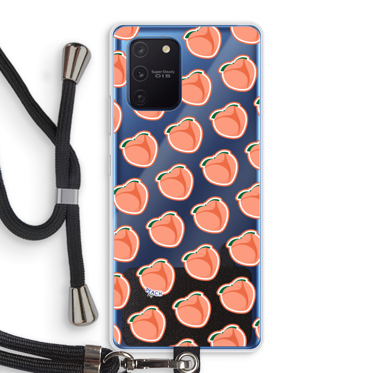 Just peachy: Samsung Galaxy Note 10 Lite Transparant Hoesje met koord