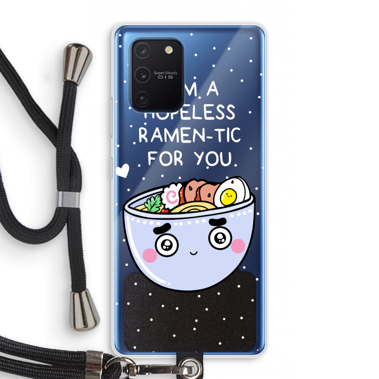 I'm A Hopeless Ramen-Tic For You: Samsung Galaxy Note 10 Lite Transparant Hoesje met koord