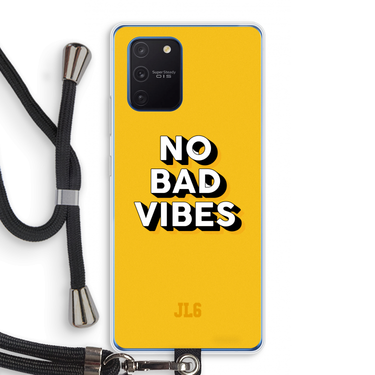 No Bad Vibes: Samsung Galaxy Note 10 Lite Transparant Hoesje met koord