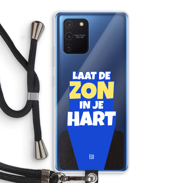 Laat de zon in je hart: Samsung Galaxy Note 10 Lite Transparant Hoesje met koord