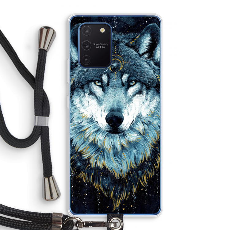 Darkness Wolf: Samsung Galaxy Note 10 Lite Transparant Hoesje met koord