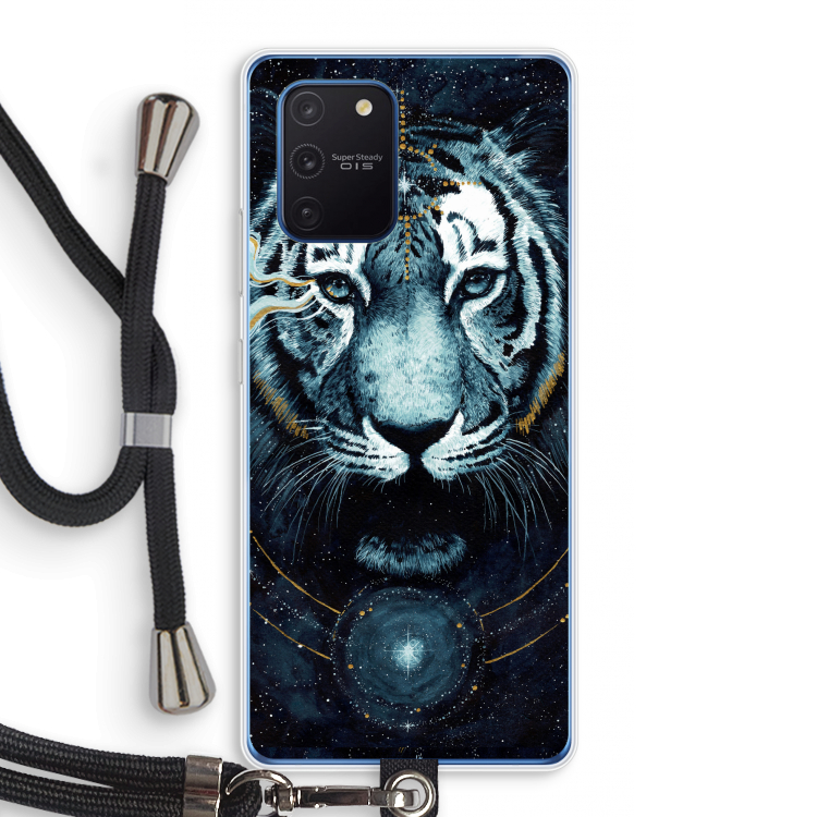 Darkness Tiger: Samsung Galaxy Note 10 Lite Transparant Hoesje met koord