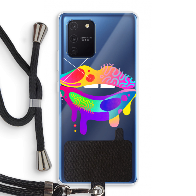 Lip Palette: Samsung Galaxy Note 10 Lite Transparant Hoesje met koord