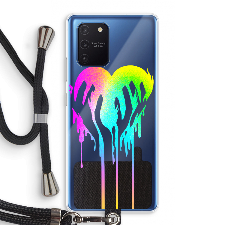 Hold My Heart: Samsung Galaxy Note 10 Lite Transparant Hoesje met koord
