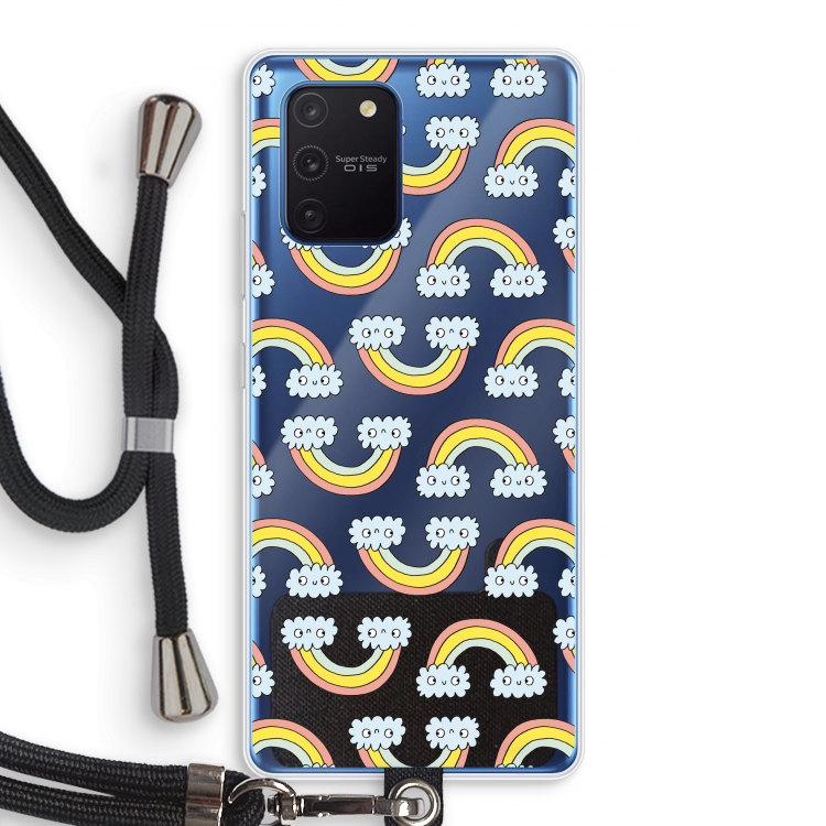 Regenboog: Samsung Galaxy Note 10 Lite Transparant Hoesje met koord