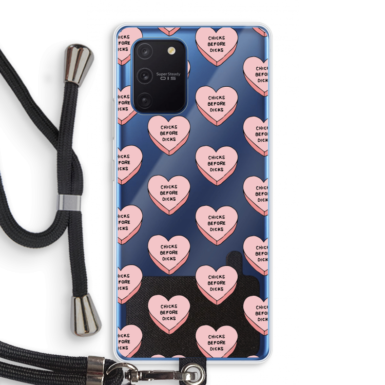 Chicks before dicks: Samsung Galaxy Note 10 Lite Transparant Hoesje met koord