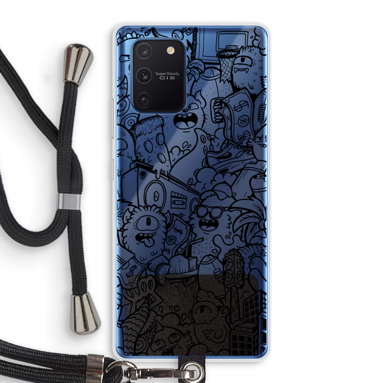Vexx Black City : Samsung Galaxy Note 10 Lite Transparant Hoesje met koord