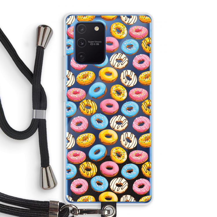 Pink donuts: Samsung Galaxy Note 10 Lite Transparant Hoesje met koord