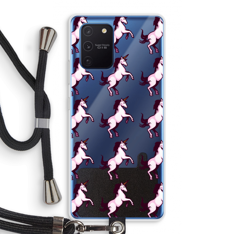 Musketon Unicorn: Samsung Galaxy Note 10 Lite Transparant Hoesje met koord