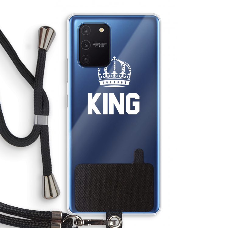 King zwart: Samsung Galaxy Note 10 Lite Transparant Hoesje met koord
