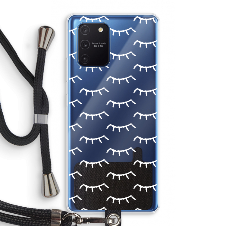 Wimpers: Samsung Galaxy Note 10 Lite Transparant Hoesje met koord