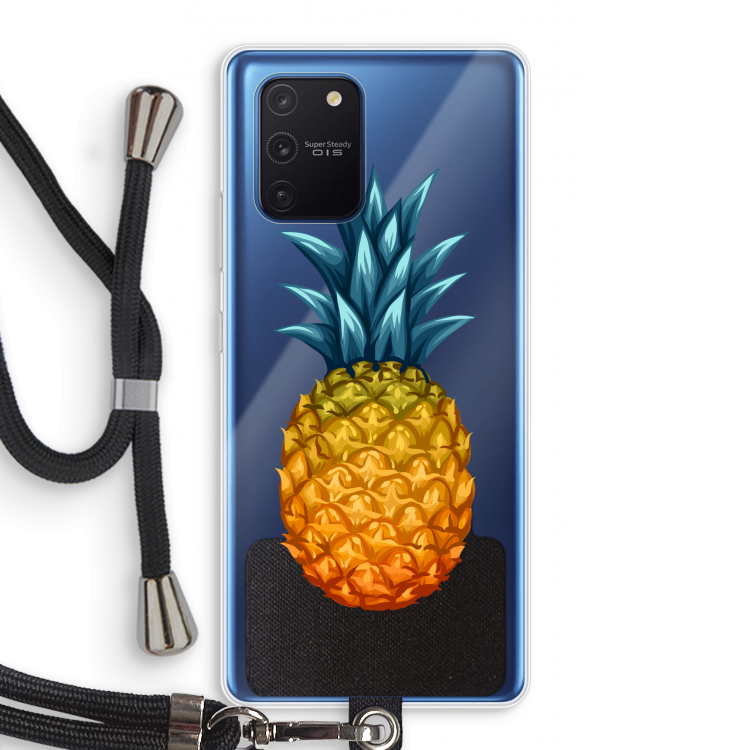 Grote ananas: Samsung Galaxy Note 10 Lite Transparant Hoesje met koord