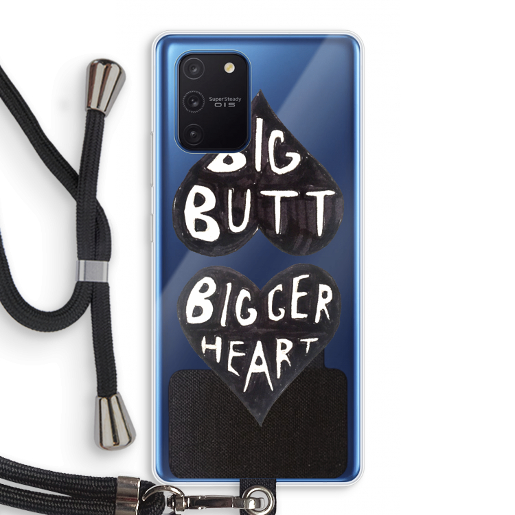 Big butt bigger heart: Samsung Galaxy Note 10 Lite Transparant Hoesje met koord