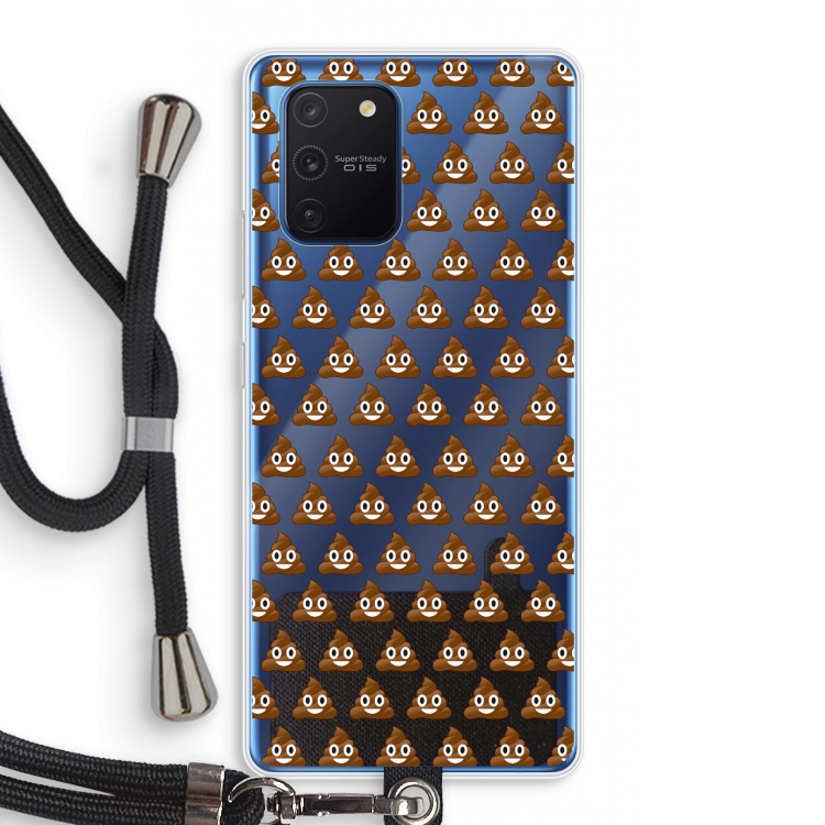 Poop emoji: Samsung Galaxy Note 10 Lite Transparant Hoesje met koord