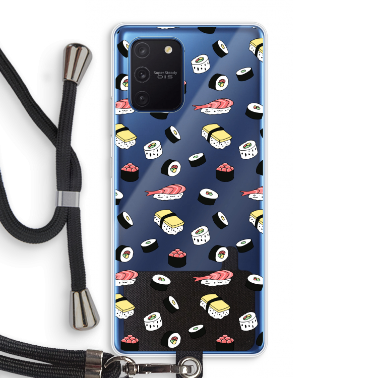 Sushi time: Samsung Galaxy Note 10 Lite Transparant Hoesje met koord