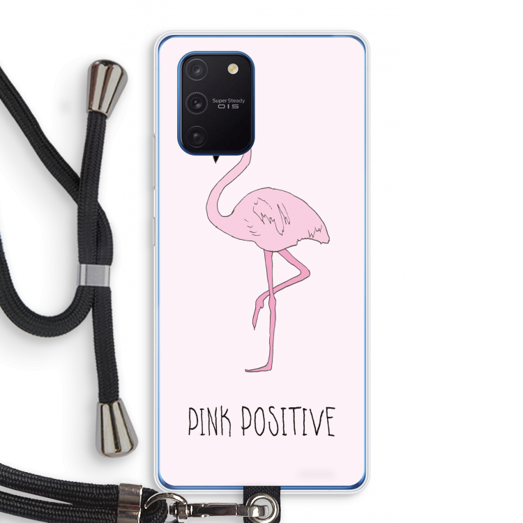 Pink positive: Samsung Galaxy Note 10 Lite Transparant Hoesje met koord