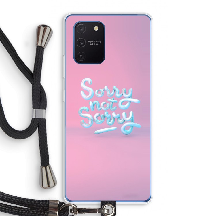 Sorry not sorry: Samsung Galaxy Note 10 Lite Transparant Hoesje met koord