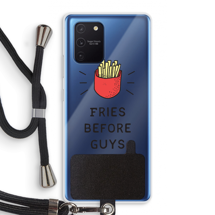 Fries before guys: Samsung Galaxy Note 10 Lite Transparant Hoesje met koord