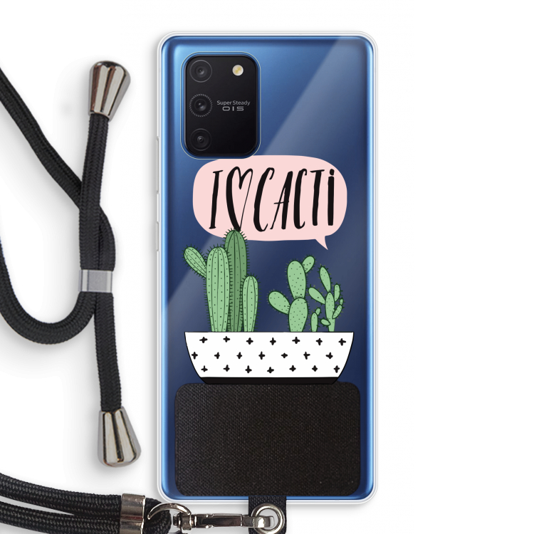 I love cacti: Samsung Galaxy Note 10 Lite Transparant Hoesje met koord