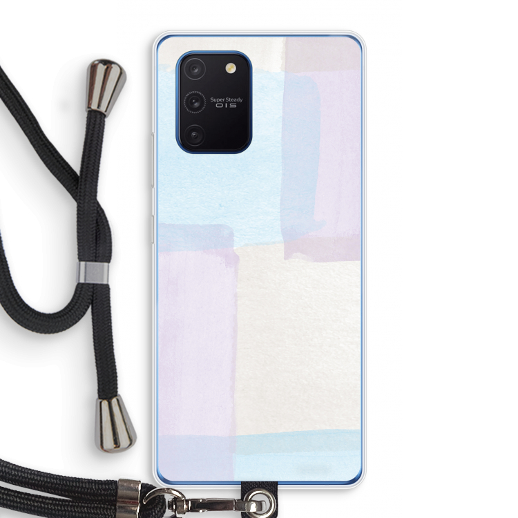 Square pastel: Samsung Galaxy Note 10 Lite Transparant Hoesje met koord
