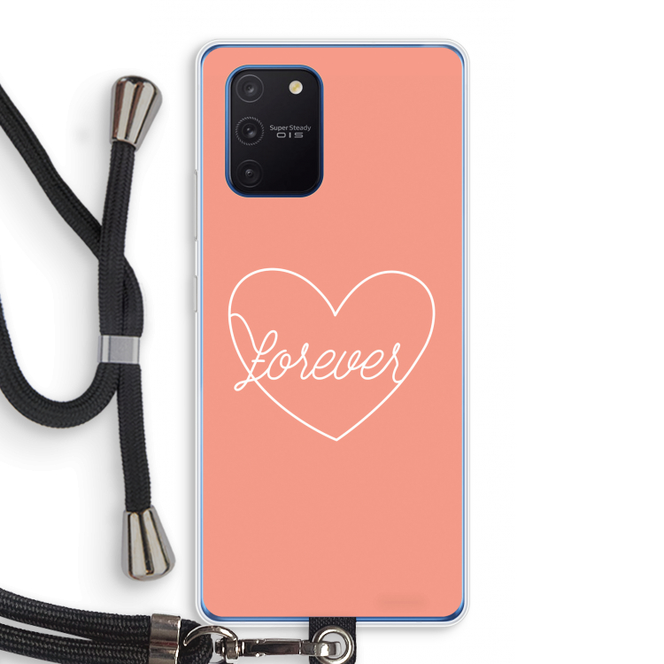 Forever heart: Samsung Galaxy Note 10 Lite Transparant Hoesje met koord